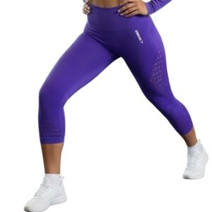 Gymshark Energy Seamless Leggings Active Running Women S Yoga Athleisure Purple
